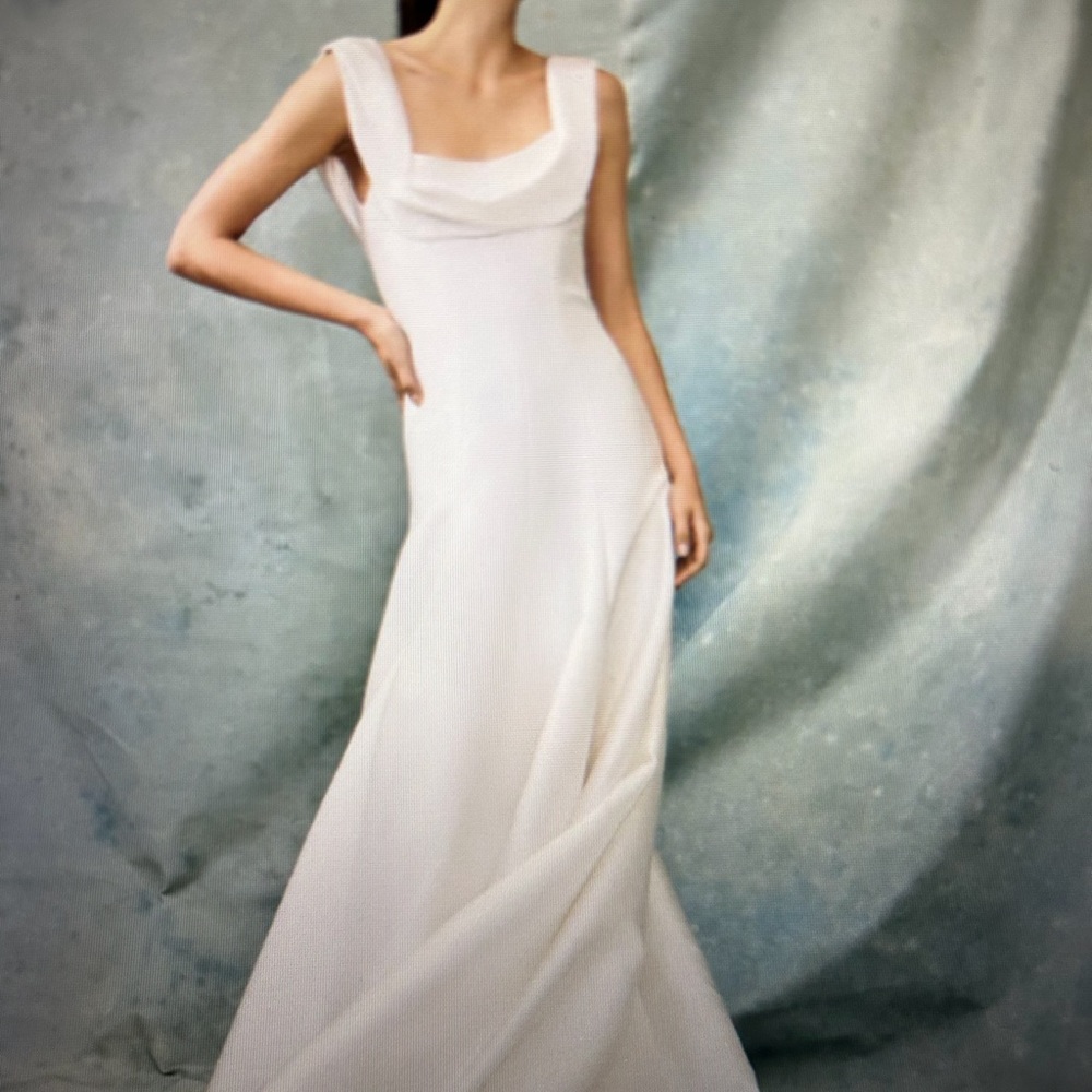 Lela Rose Bridal York Dress - Drape Cowl Neck Bridal Dress